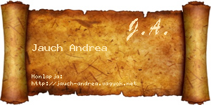 Jauch Andrea névjegykártya